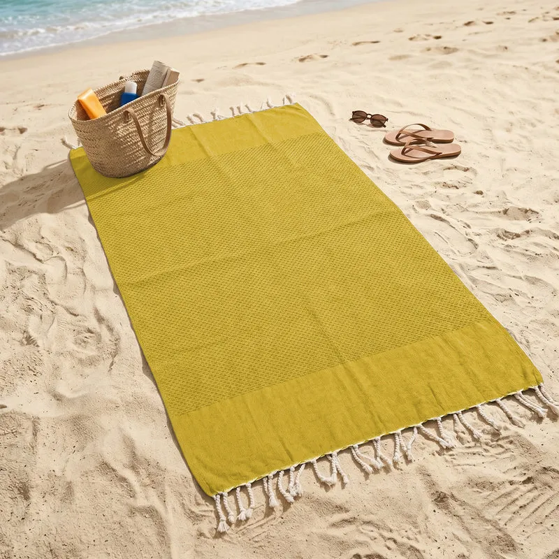 Telo Mare in Fouta di Puro Cotone Tinta Unita - Hammam