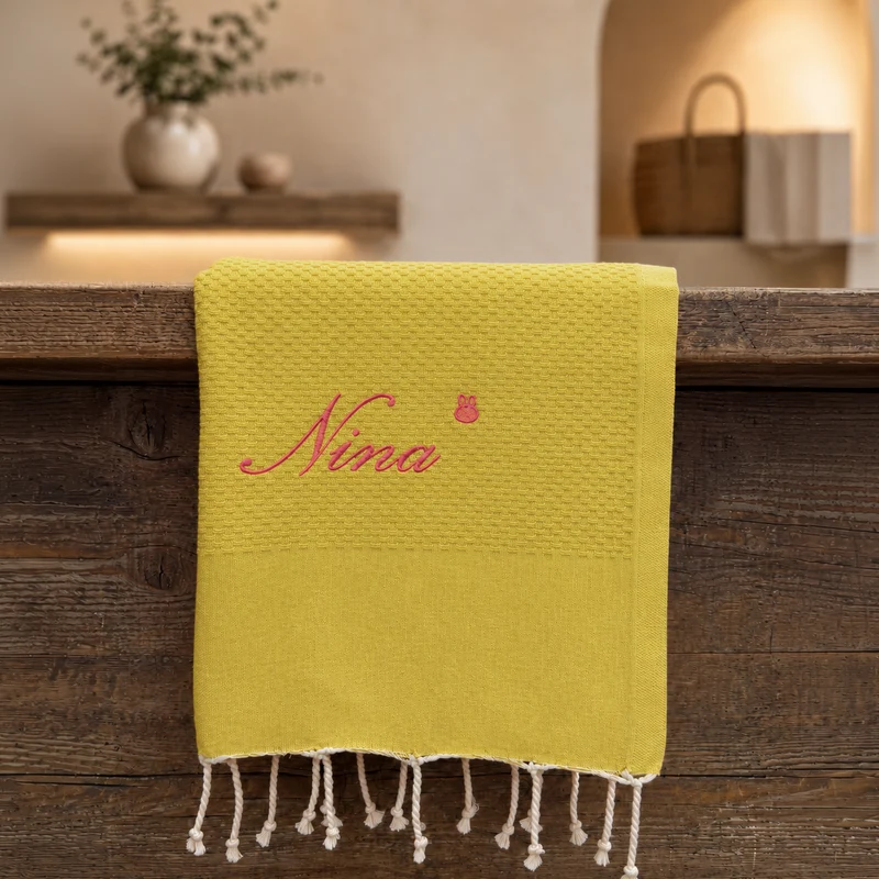 Telo Mare in Fouta di Puro Cotone Tinta Unita - Hammam