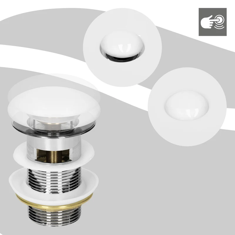 Waschbecken inkl. Ablaufgarnitur mit Überlauf 54,5x45x16 cm Weiß aus Keramik ML-Design