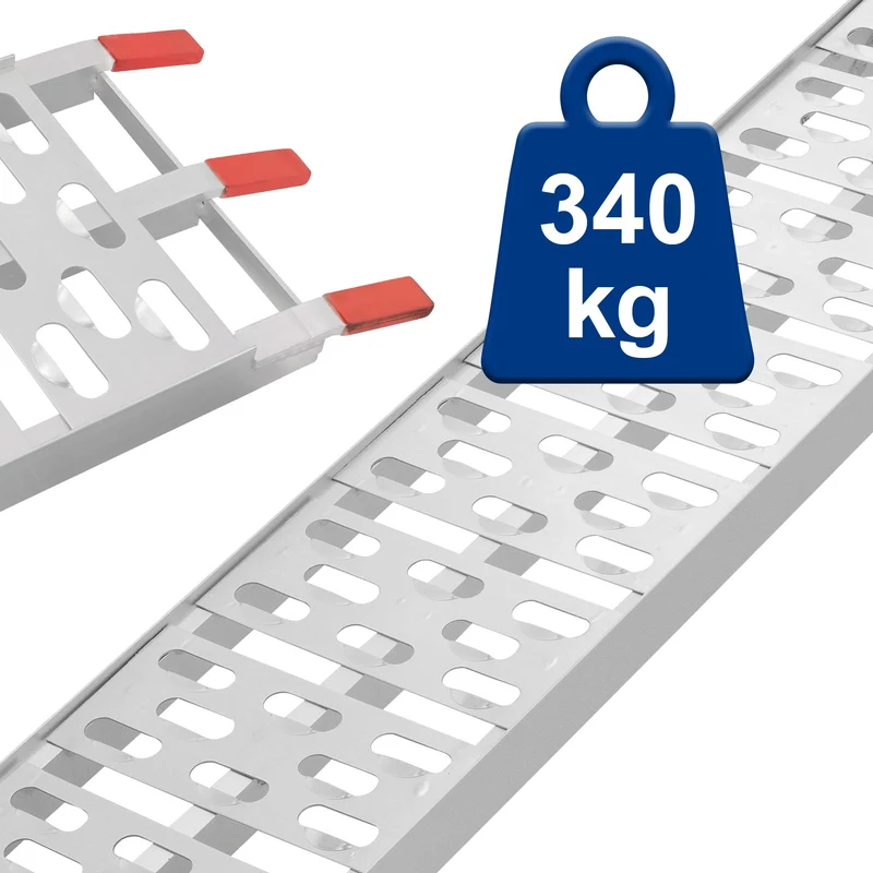 Auffahrrampe 2er Set mit Standfüßen aus Aluminium bis 340kg