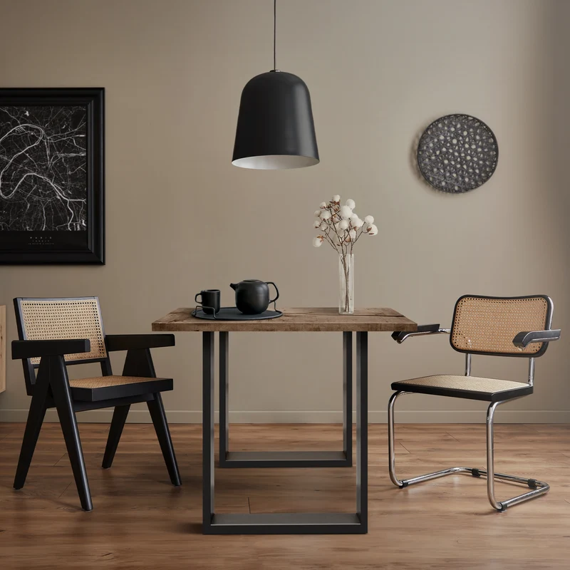 B-Ware Tischbeine 2er Set 60x72 cm Anthrazit aus Stahl