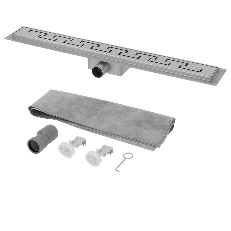 ML-Design Duschrinne geschlitzt 80cm Silber aus Edelstahl