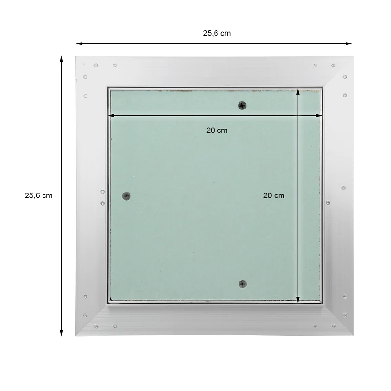 Revisionsklappe GK-Einlage 200x200 mm mit Rahmen aus Aluminium
