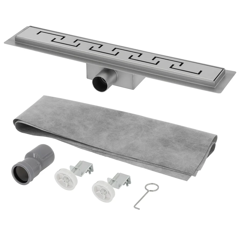 ML-Design Duschrinne geschlitzt 50cm Silber aus Edelstahl
