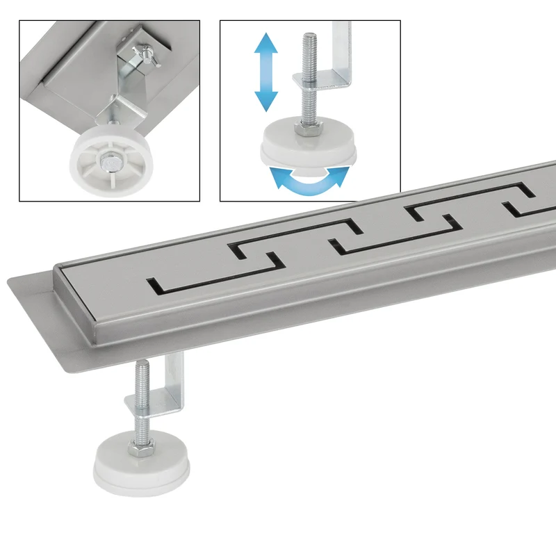 ML-Design Duschrinne geschlitzt 60cm Silber aus Edelstahl