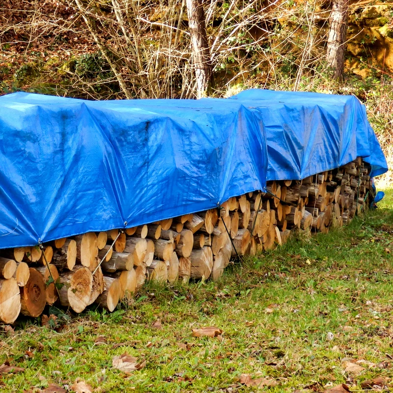 Abdeckplane Gewebeplane mit Ösen 1,5x6 m 260g/m² in Blau aus PE