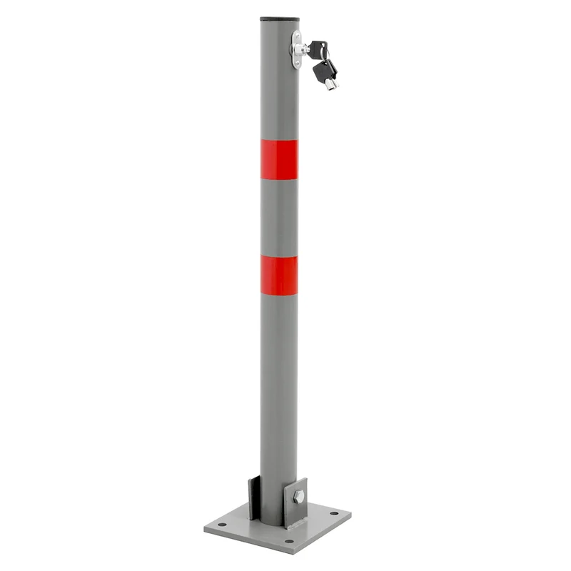 3er Set Klappbare Parkpfosten 71 cm Anthrazit aus Stahl