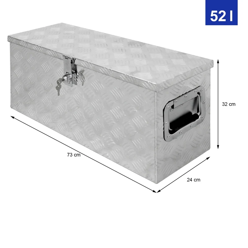 Aluminium Werkzeugkasten 73x24x32 cm abschließbar