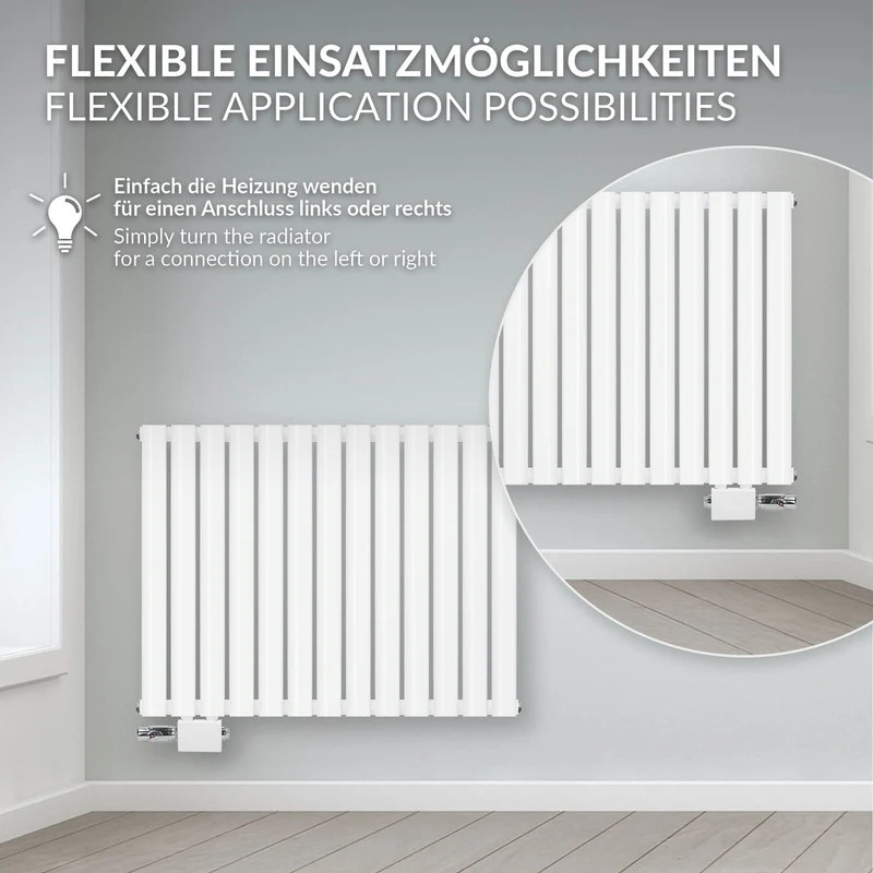 Paneelheizkörper Doppellagig 600x1020 mm Weiß ML-Design