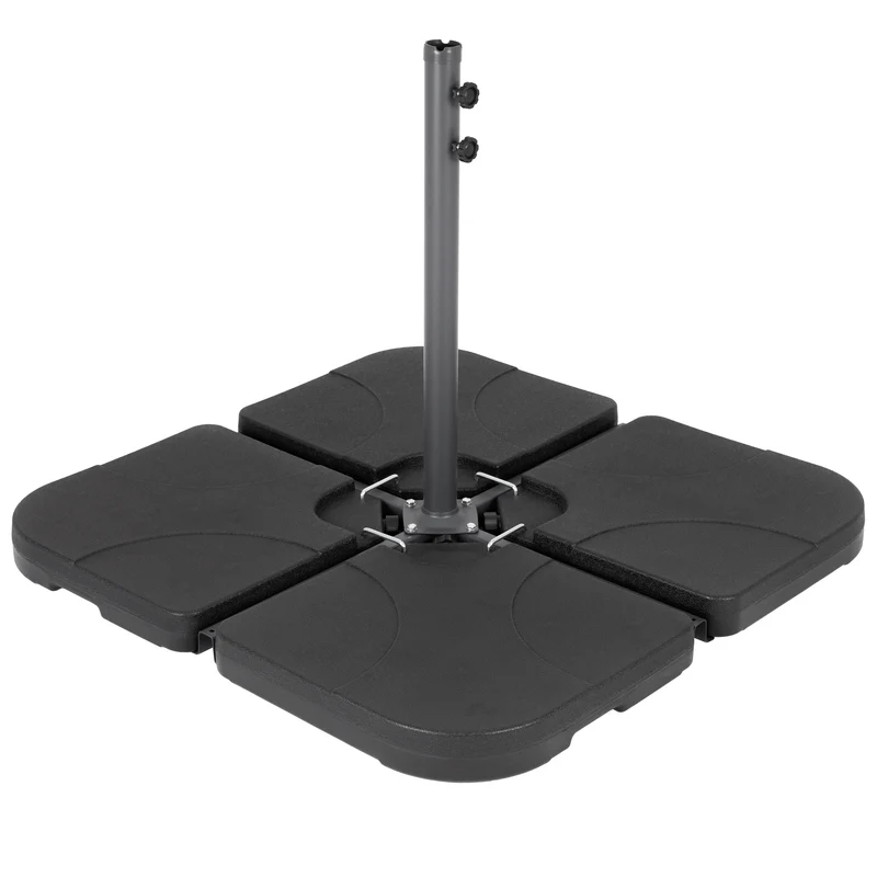 Ampelschirm mit Kurbel inkl. Abdeckung und Ständer Ø 300 cm Braun aus Polyester