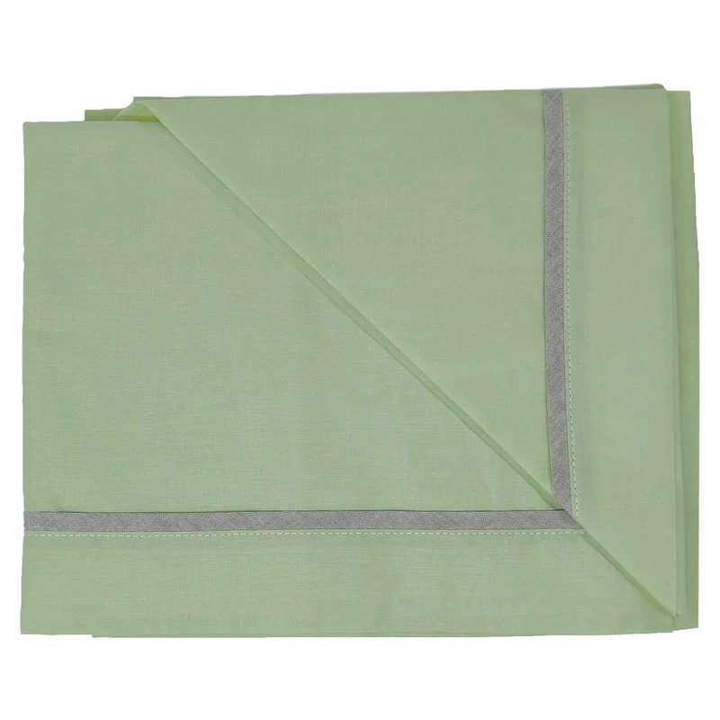 Completo Lenzuoline in Puro Cotone con Decoro in Lino - Arcobaleno
