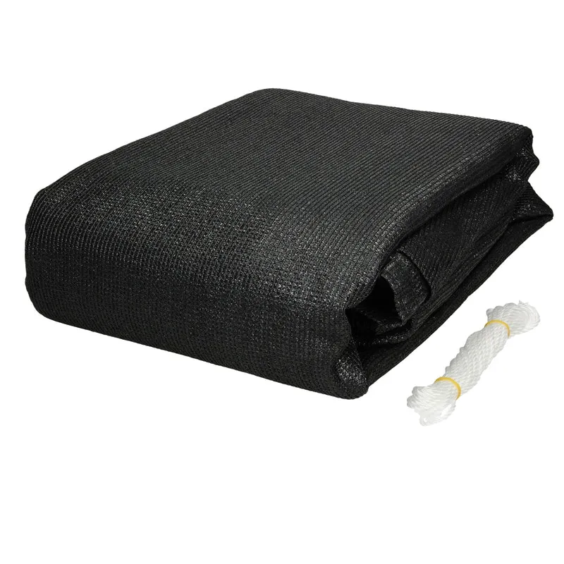Sonnensegel rechteck 2x4 m Anthrazit 100% HDPE mit UV Schutz inkl. Befestigungsseile