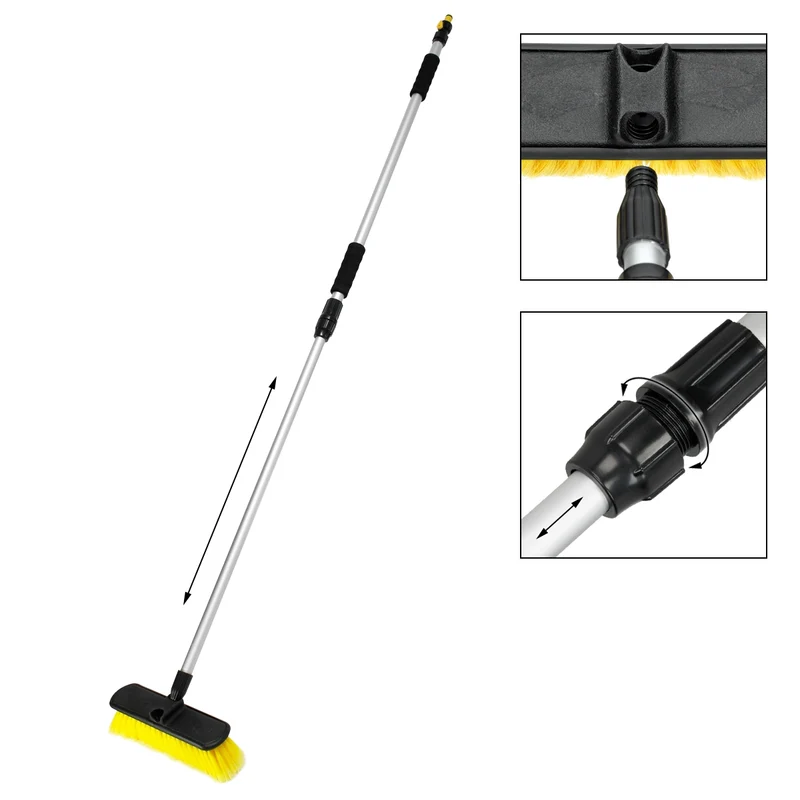 Teleskop-Waschbürste mit Wasserdurchlauf 100 - 168 cm