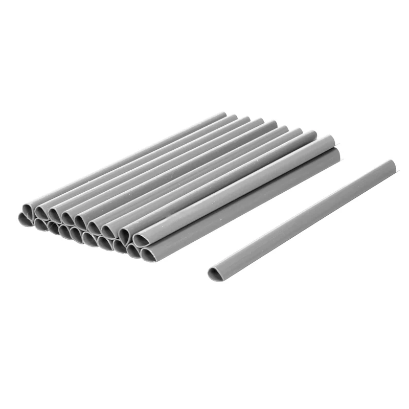 PVC Sichtschutzstreifen Rolle 35 m Grau mit 20 Befestigungsclips