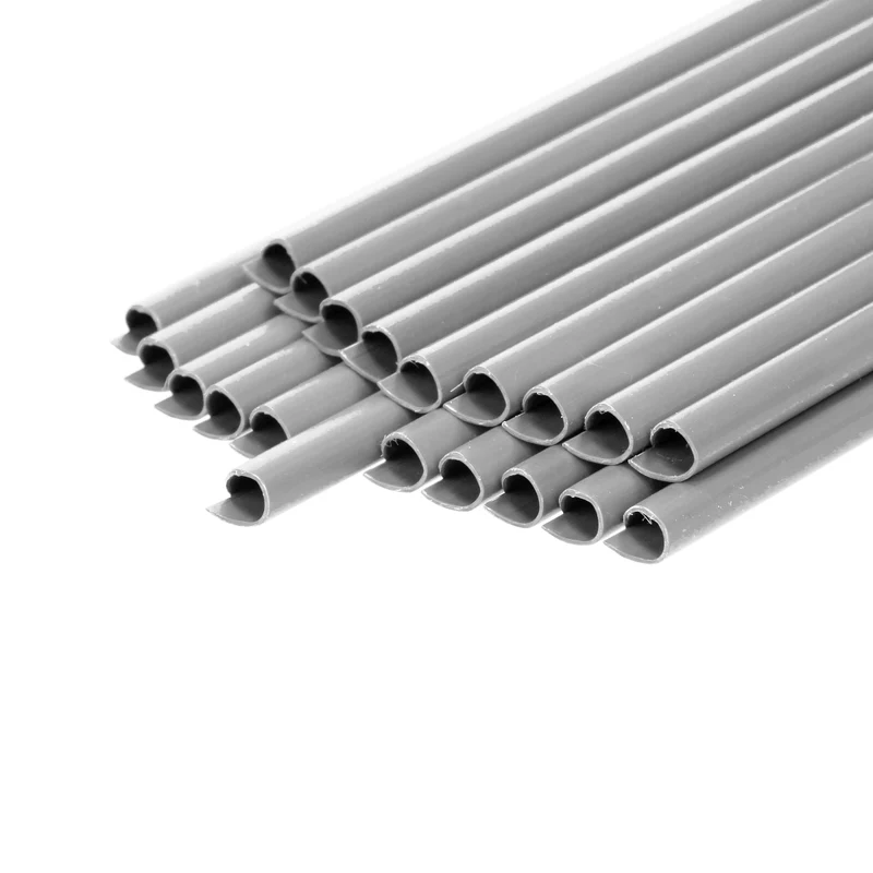 PVC Sichtschutzstreifen Rolle 35 m Grau mit 20 Befestigungsclips