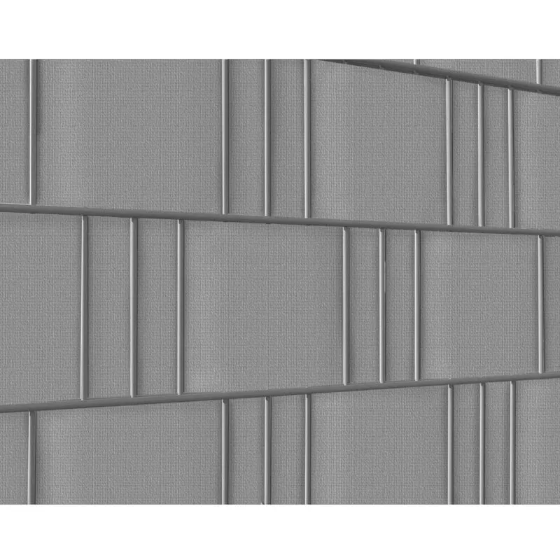 PVC Sichtschutzstreifen Rolle 35 m Grau mit 20 Befestigungsclips