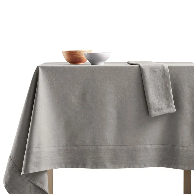 Tovaglia Cotone con Bordo in Lino StoneWashed NO STIRO - Loira