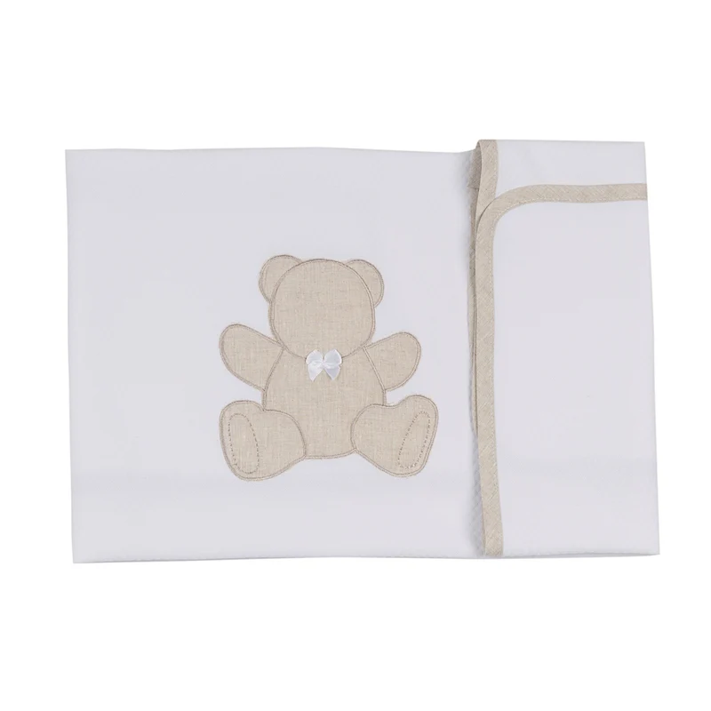 Copertina in Piquet di Puro Cotone Fantasia Applicata - Teddy