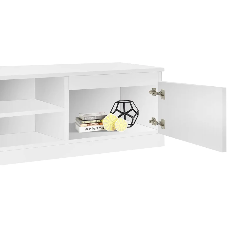 TV-Lowboard mit Stauraum 140x36x40 cm Weiß aus MDF ML-Design