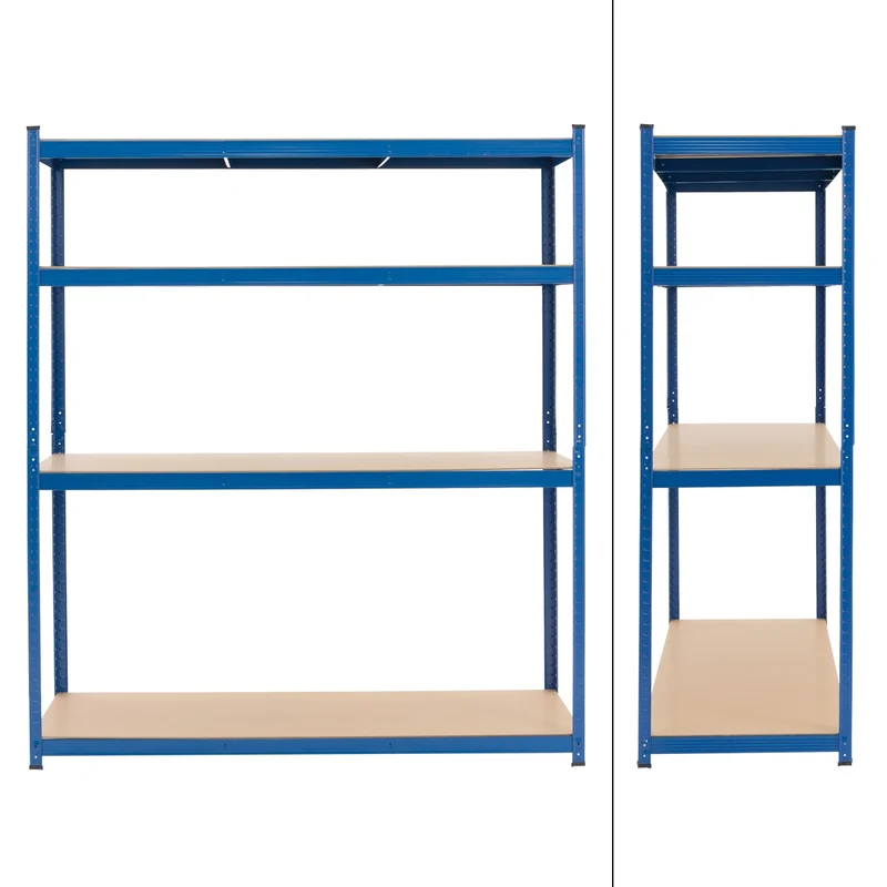 Werkstattregal Blau 180x160x60 cm aus Metall und MDF bis 1000 kg