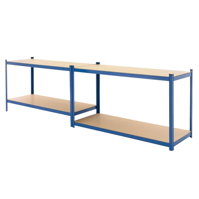 Werkstattregal Blau 180x160x60 cm aus Metall und MDF bis 1000 kg