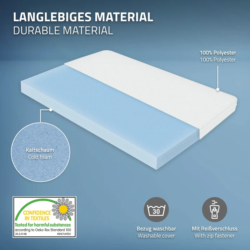 Metallbett 160x200 cm Schwarz mit Lattenrost und Matratze mit Kopfteil ML-Design