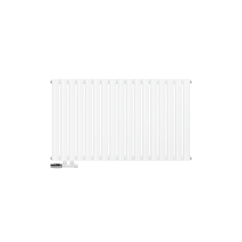 Paneelheizkörper Einlagig 600x1020 mm Weiß inkl. Wand Anschlussgarnitur ML-Design
