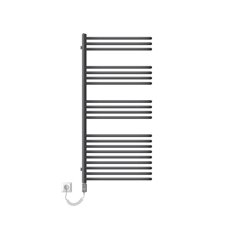 Elektrischer Badheizkörper mit Heizstab 900W 500x1200 mm Anthrazit ML-Design