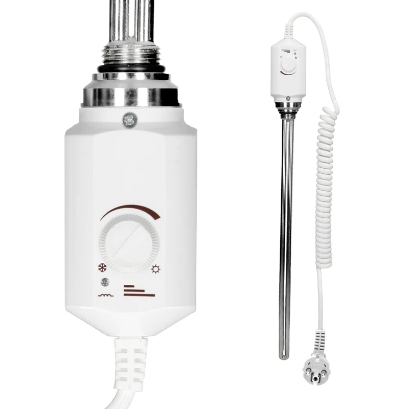 Elektrischer Badheizkörper mit Heizstab 1200W 500x1200 mm Weiß ML-Design