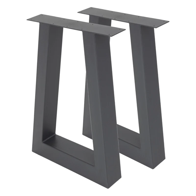 Tischbeine Tischgestell 2er Set Trapez-Design aus Stahl ML-Design