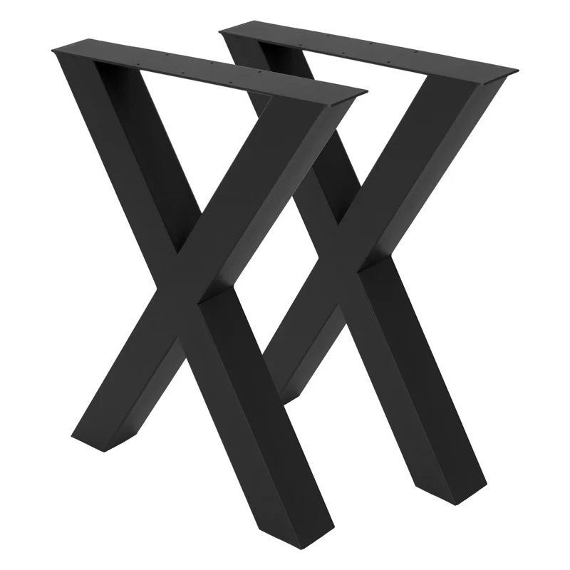 Tischbeine Tischgestell 2er Set X-Design aus Stahl ML-Design