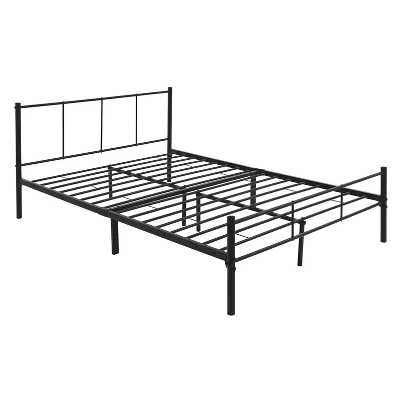Bettgestell Einzelbett Metallbett mit Lattenrost & Kopfteil ML-Design