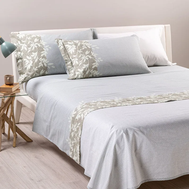 Completo Lenzuola evergreen Floreale in Cotone