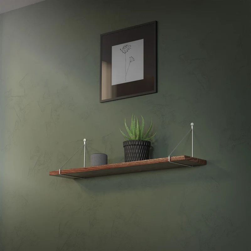 2er Set Wandkonsole Regalhalterung 2x 200 x 250 cm Silber aus Stahl ML-Design