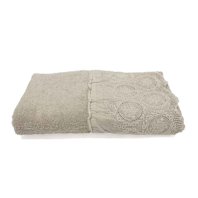 Telo da Bagno in Spugna di Cotone con Pizzo - Betty