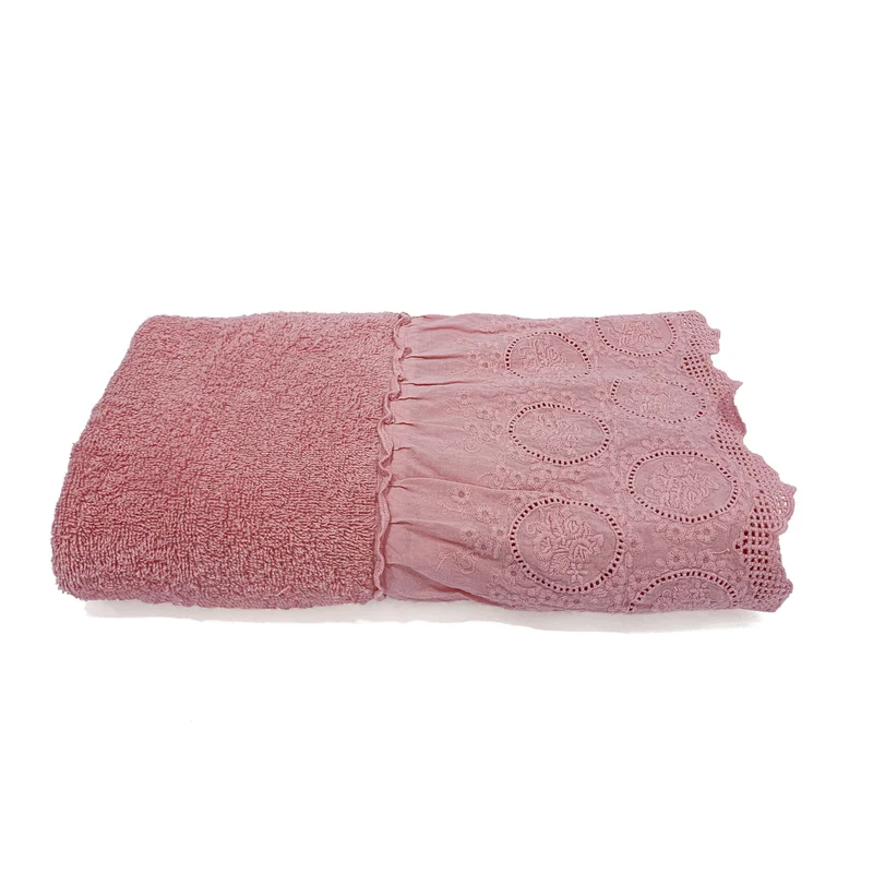 Telo da Bagno in Spugna di Cotone con Pizzo - Betty