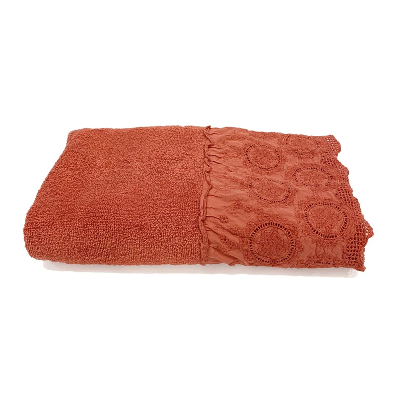 Telo da Bagno in Spugna di Cotone con Pizzo - Betty