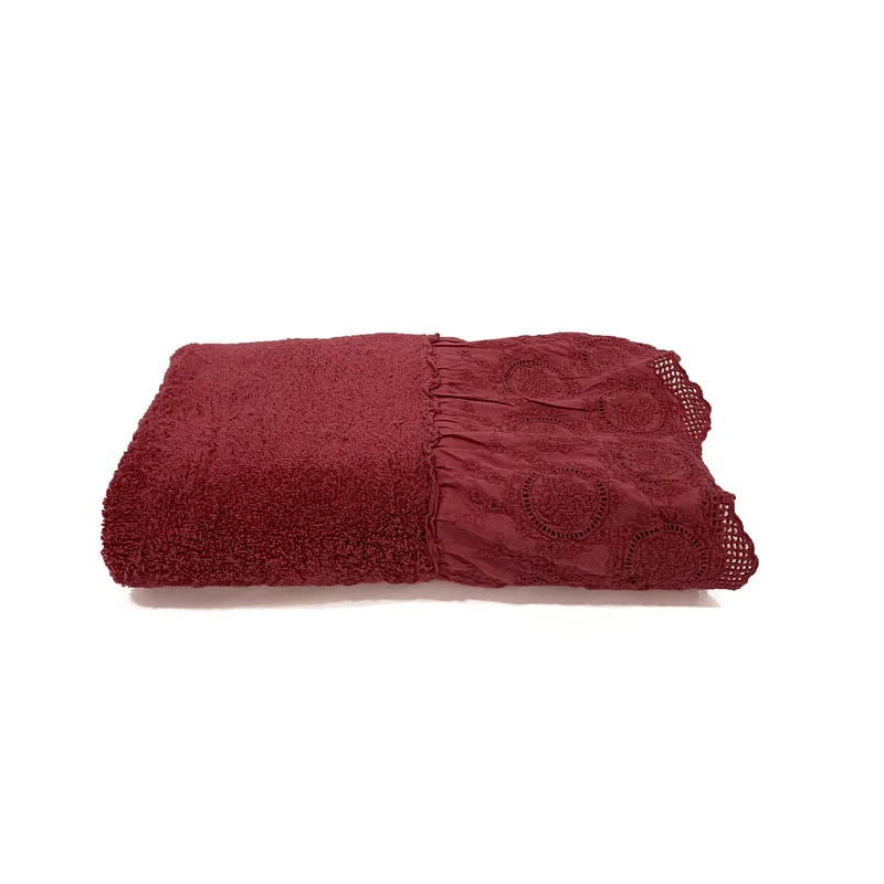 Telo da Bagno in Spugna di Cotone con Pizzo - Betty