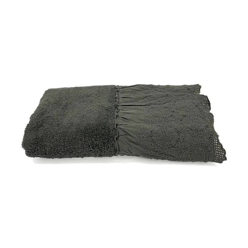 Telo da Bagno in Spugna di Cotone con Pizzo - Betty