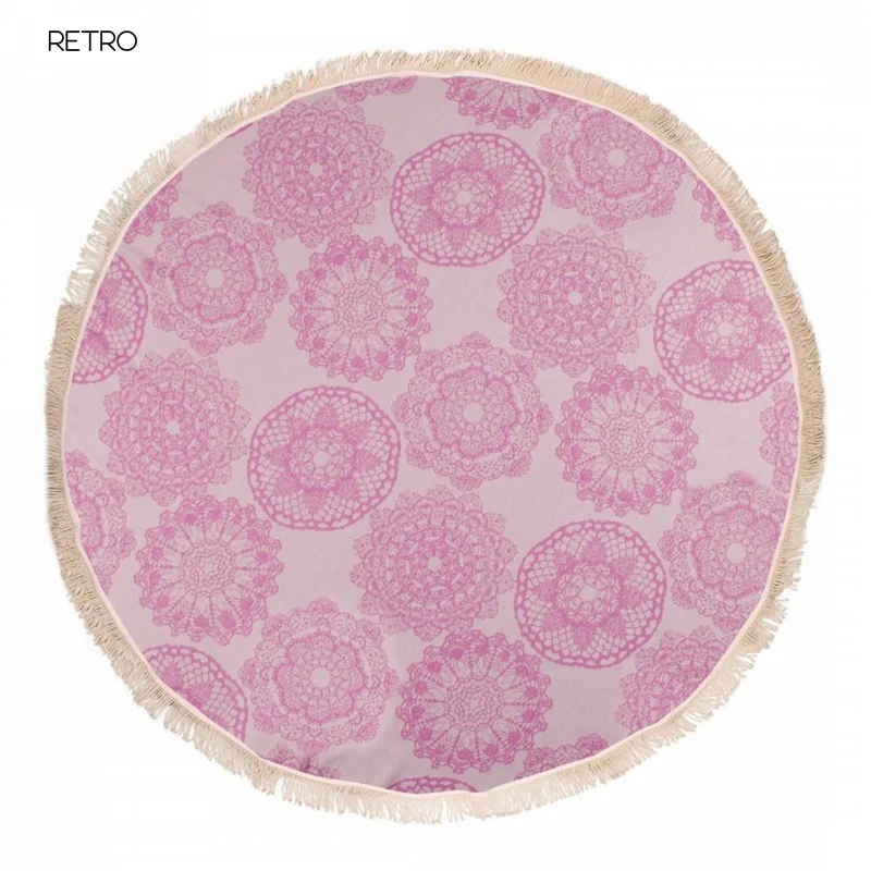Telo Mare Fouta Rotondo in Cotone e Bambù Doubleface - Round