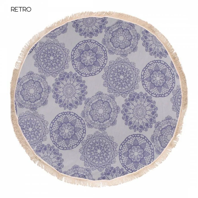 Telo Mare Fouta Rotondo in Cotone e Bambù Doubleface - Round