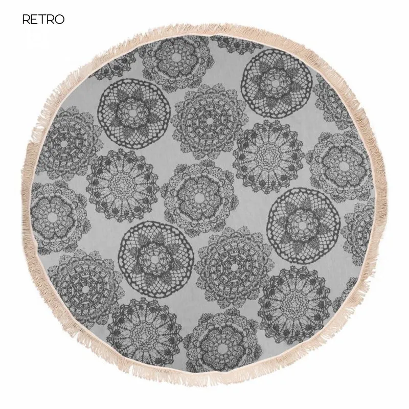 Telo Mare Fouta Rotondo in Cotone e Bambù Doubleface - Round