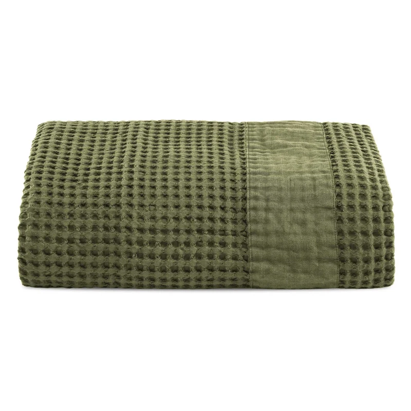 Telo mare XL in Puro Cotone Nido d'ape Stonewashed balza in Lino - Palau