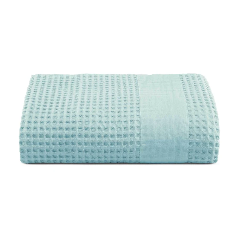 Telo mare XL in Puro Cotone Nido d'ape Stonewashed balza in Lino - Palau