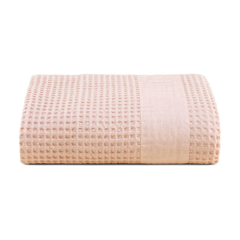 Telo mare XL in Puro Cotone Nido d'ape Stonewashed balza in Lino - Palau