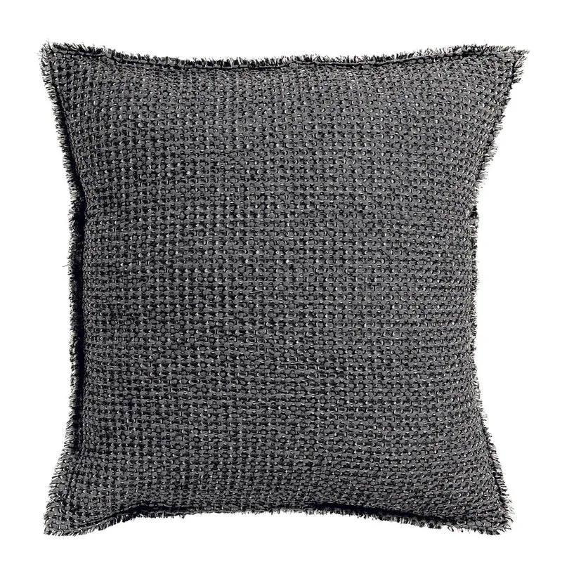 Cuscino a Nido D'Ape StoneWashed in Cotone Chambray Tinta Unita - Maia Chambray