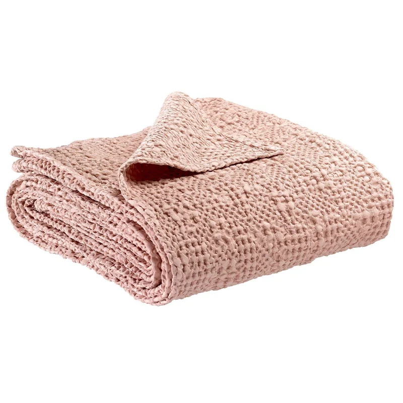 Plaid in Puro Cotone a Nido D'Ape StoneWashed - Tana