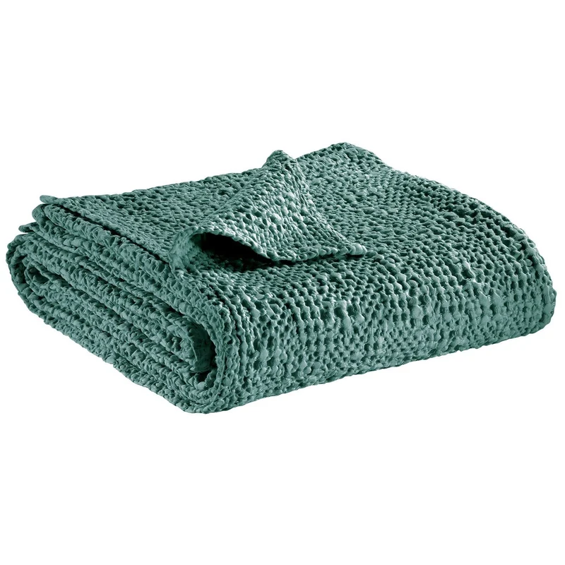 Plaid in Puro Cotone a Nido D'Ape StoneWashed - Tana