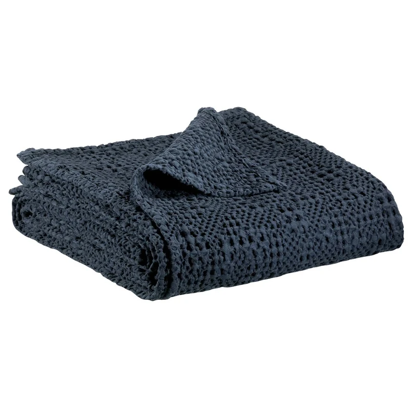 Plaid in Puro Cotone a Nido D'Ape StoneWashed - Tana