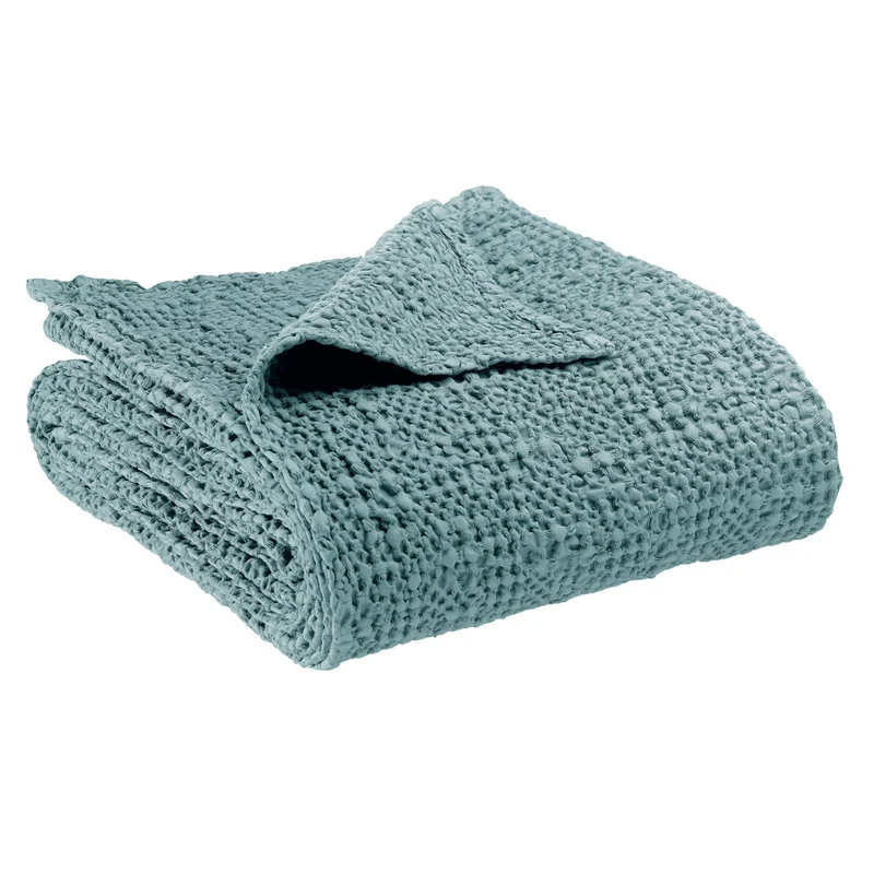 Copriletto a Nido D'Ape Irregolare StoneWashed in Cotone Tinta Unita - Tana